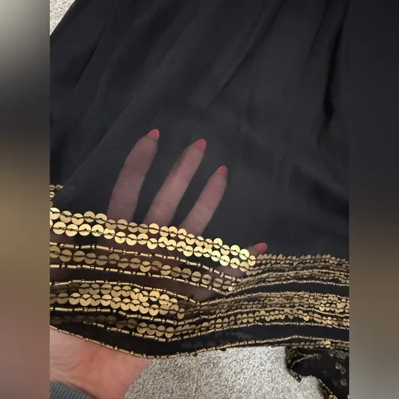 Vintage Cache Black Halter Dress with Gold Details - size 6 - NWT - Picture 15 of 15